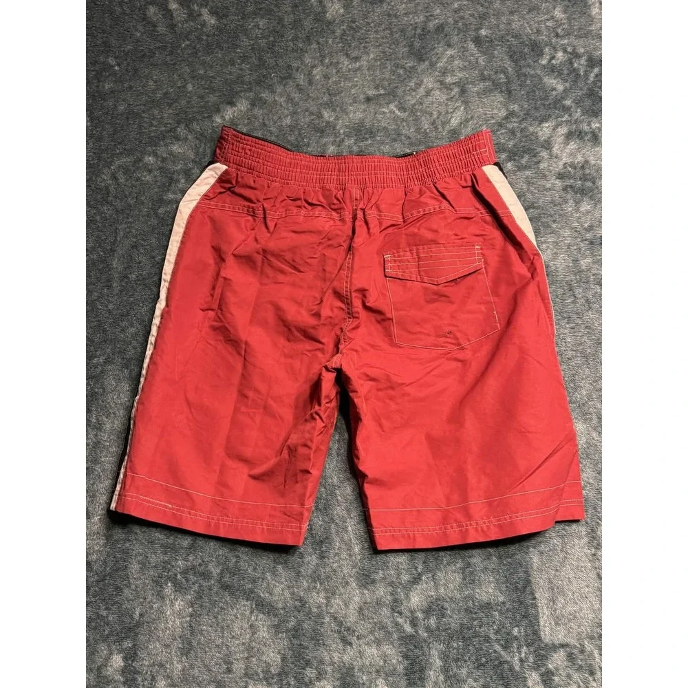 NFL Team Apparel Mens Arizona Cardinals Board Shorts Red Medium Swim Trunks